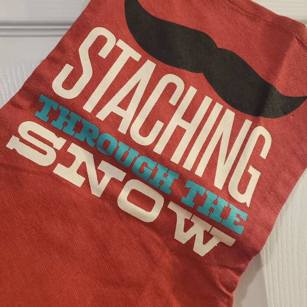 Staching Through the Snow XL Xmas Stocking NWT